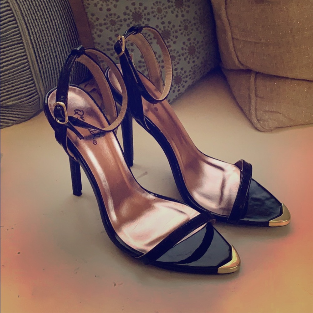 Qupid open toe stiletto heel